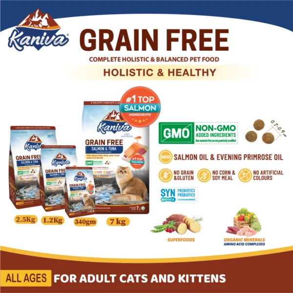 Kaniva Grain Free Salmon For Cats Over 4 Months - Image 7