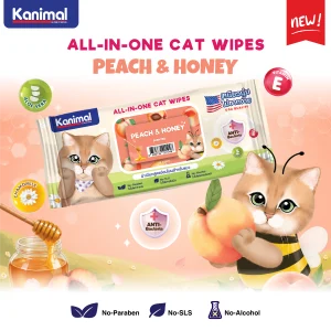 Cat Wipes Peach & Honey Scent