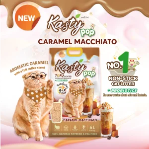 Kasty Pop Tofu Cat Litter - Caramel Machiato 6L